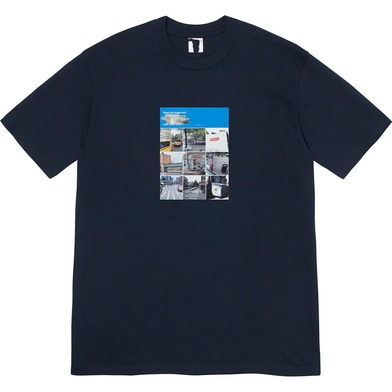 20Ss Verify Tee Sticker Verification Code Street View Photo Nine-Grid Short-Sleeve Sticker T-Shirt Unisex