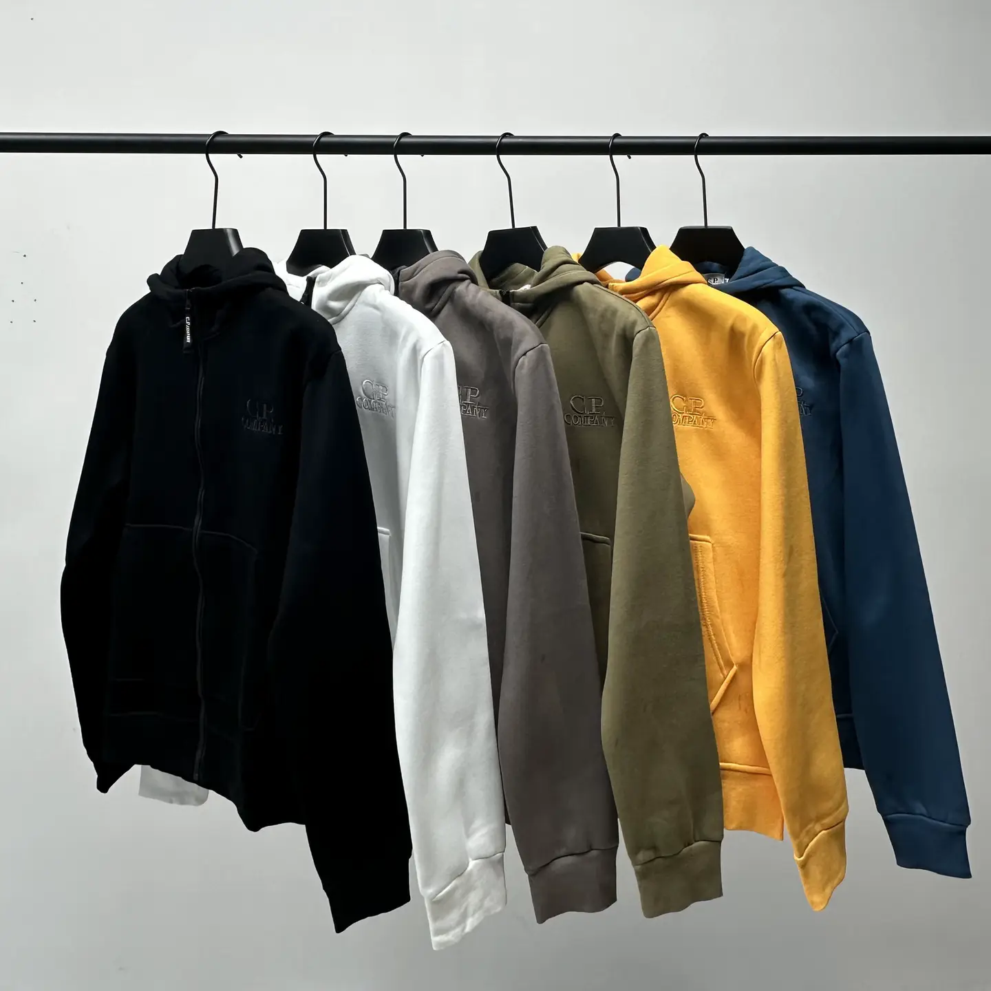 Cross-Border Foreign Trade Trendy Brand Cp Glasses New Model for Men and Women Couple Style Glasses Round Lens Style Zipper Hoodie
