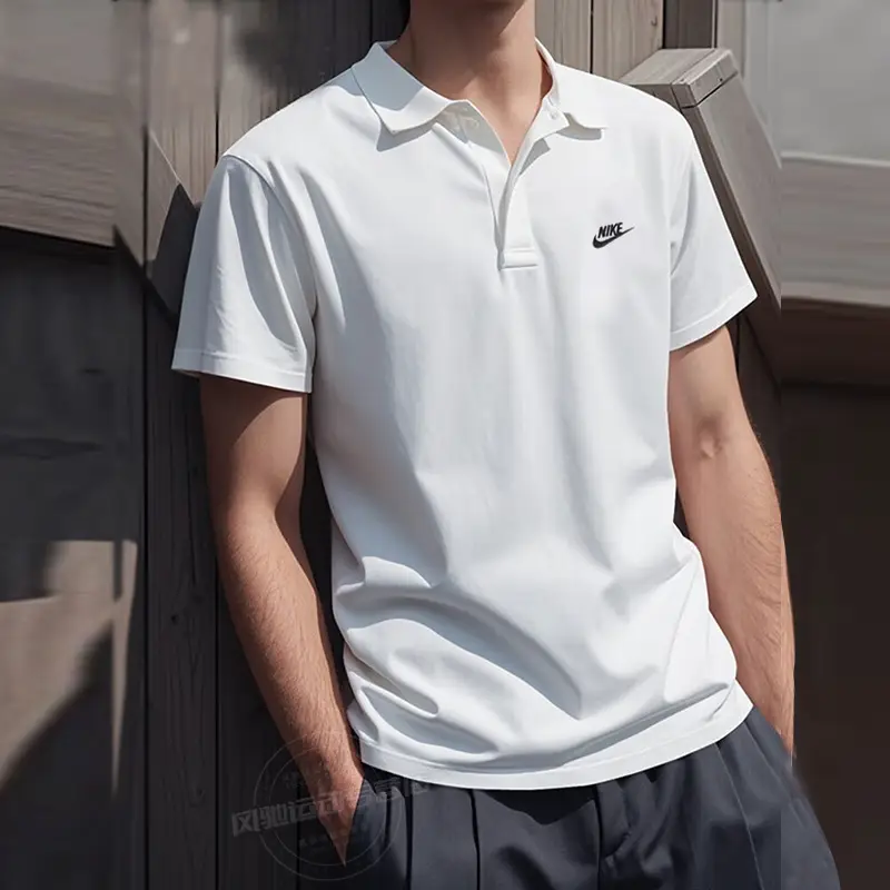 Nike Nike Casual Suit Men White Short-Sleeved Polo Shirt Long Pants Running Fitness Sports T-Shirt Two-piece set
