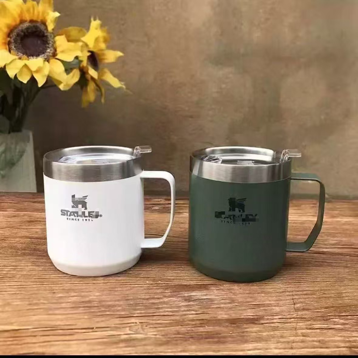 American Stanley 304 Stainless Steel Cold and Insulated Water Cup with Handle, Office Tea Cup 370ml QC-foto från 1688 på Qualit.ly