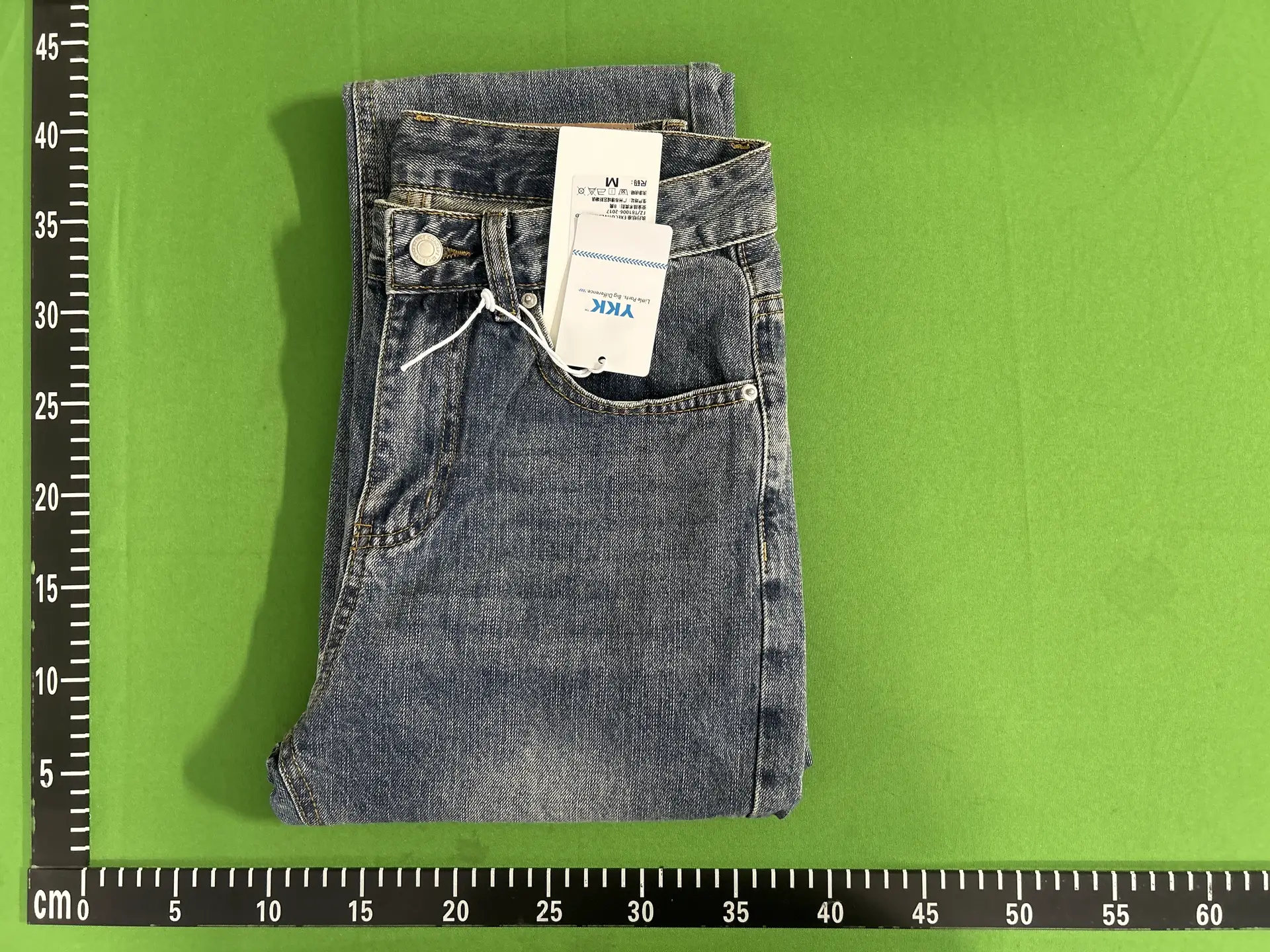 Free shipping Heisenberg bootcut covered with antique blue bamboo knots, faded and washed to make old micro flared jeans for men