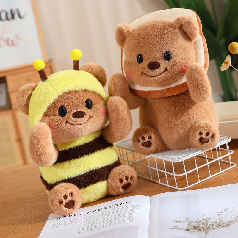 Internet Red Butter Bear Doll Transformation Bee Doll Plush Pacifying Doll Girlfriend Birthday Gift Wholesale