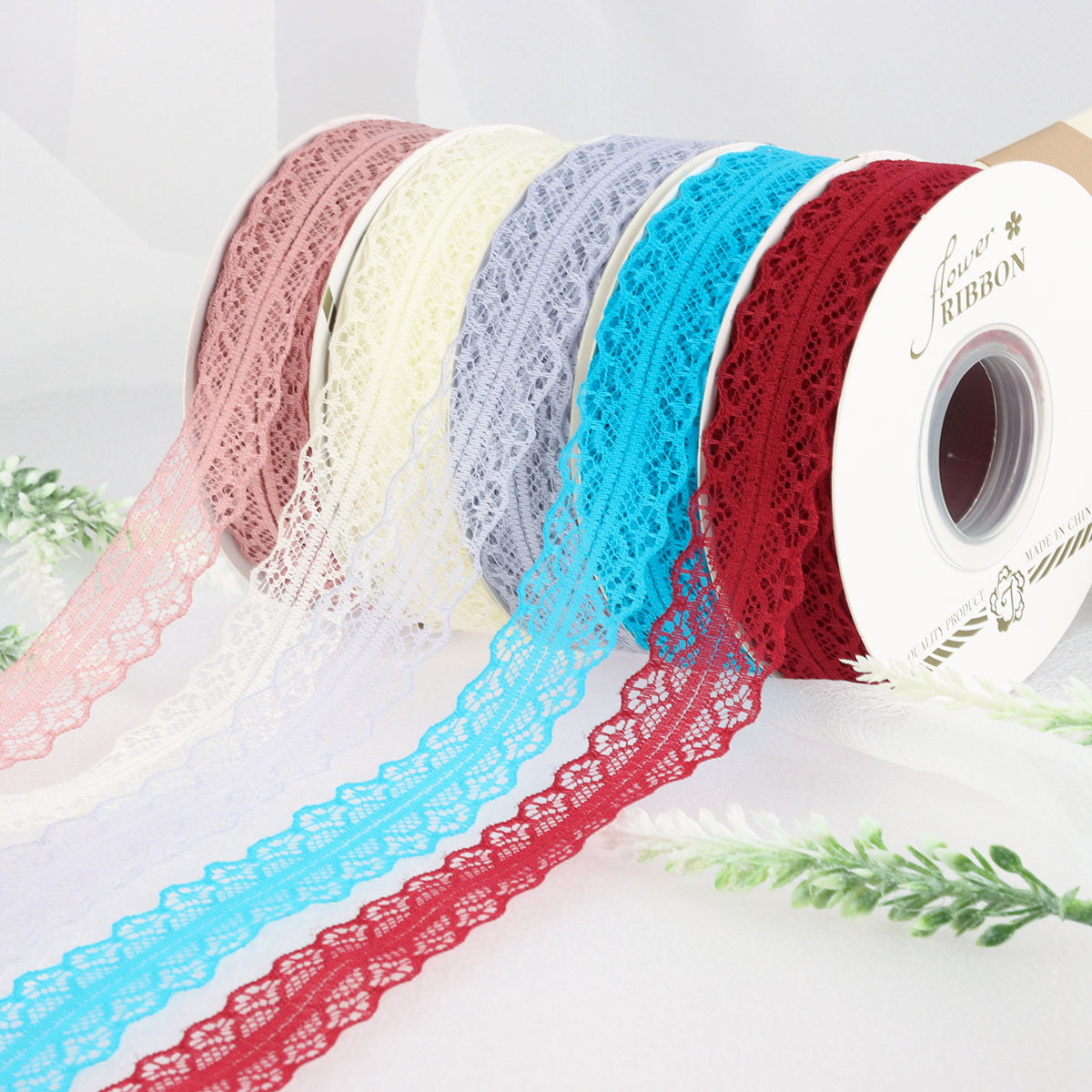 3cm lace diy ribbon bow flower shop flowers gift packaging ribbon bouquet flower with wholesale