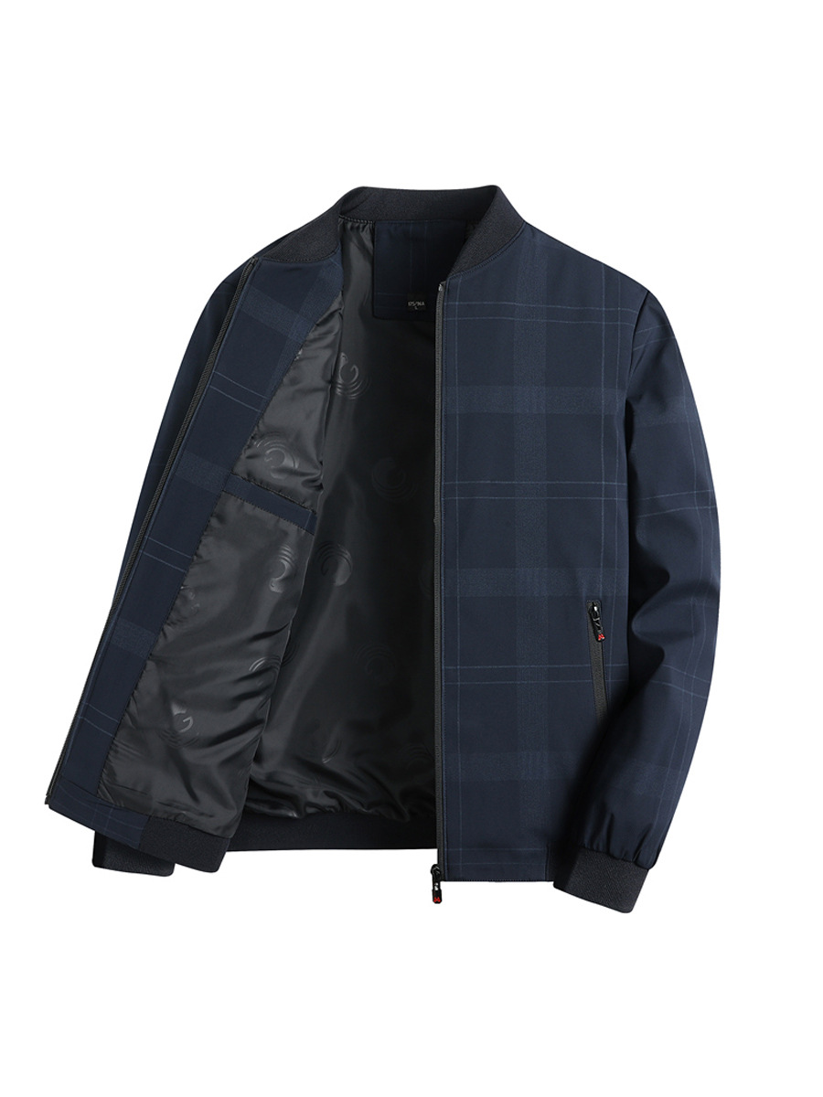 2024 Spring and Autumn New Men's Coat Middle-aged Dad's Coat Business Casual Collar Executive Jacket