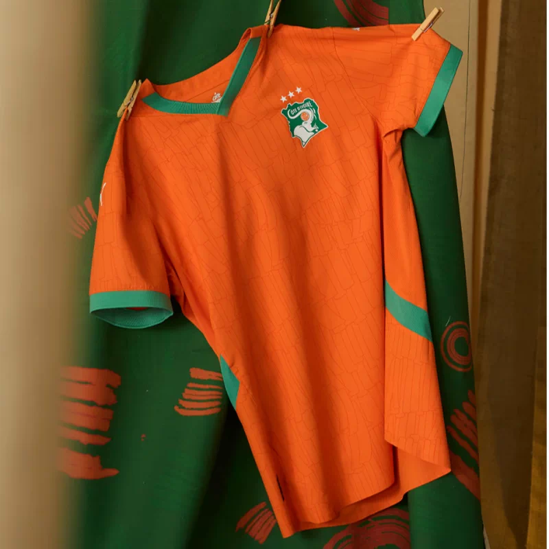 2025 Africa Cup Ivory Coast jersey home and away, Secofofana Adingra fan edition football jersey