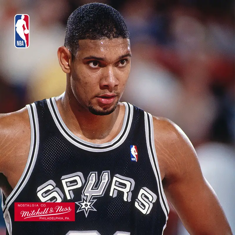 Mitchell&Ness Nba Spurs Duncan Retro Jersey 98-99 Season Sw Black Away