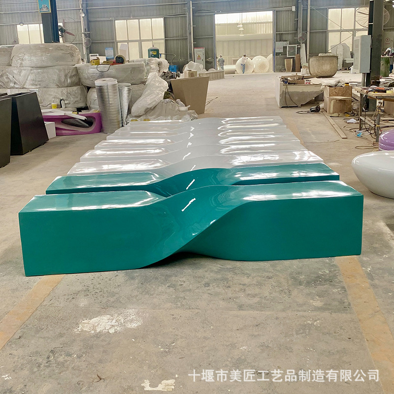 Glass fiber reinforced plastic twist seat shopping mall leisure stool outdoor shaped bench park scenic spot rest chair creative stool
