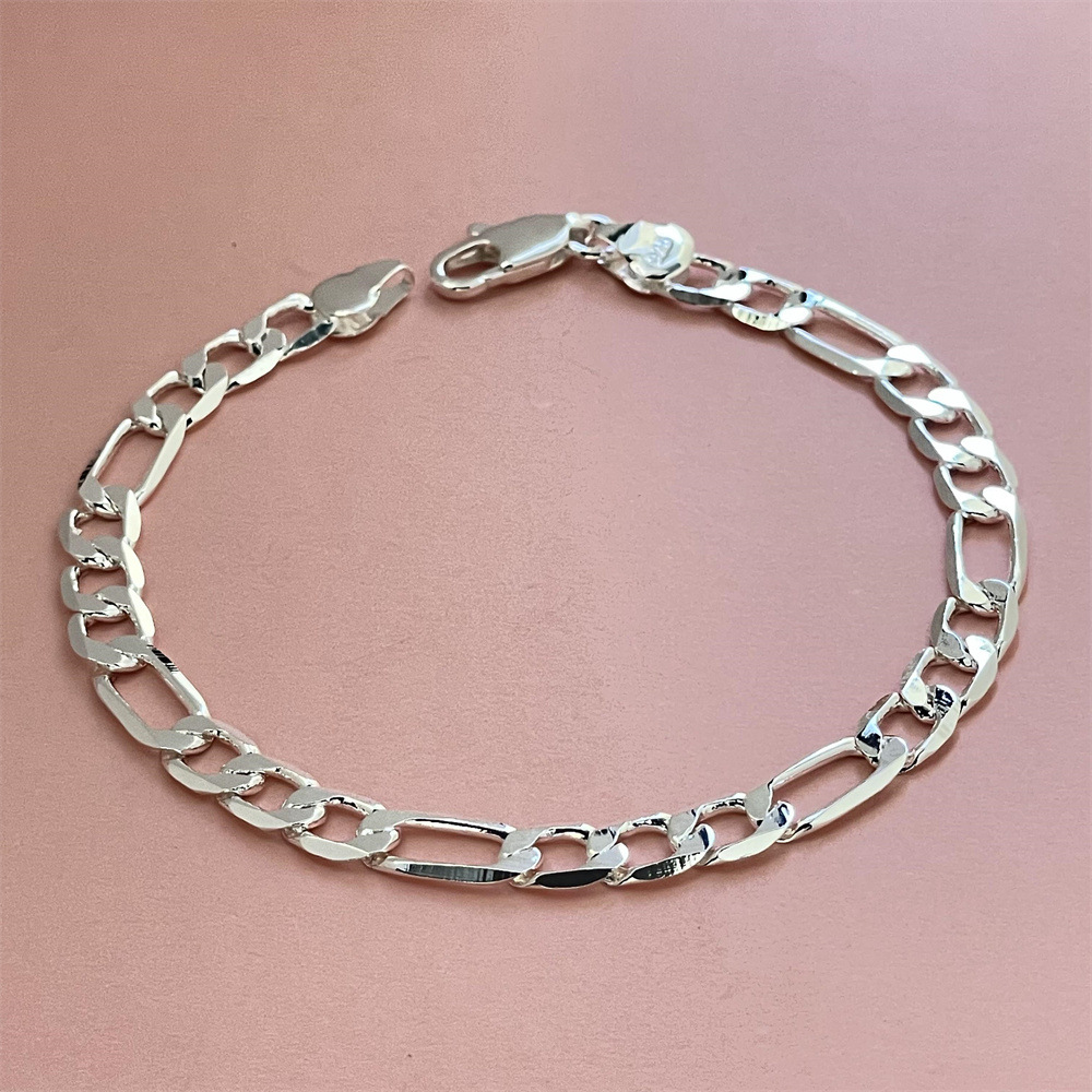 Foreign trade jewelry silver plated 4MM6mm three to one Ferrero bracelet trembles net red popular bracelet in stock wholesale