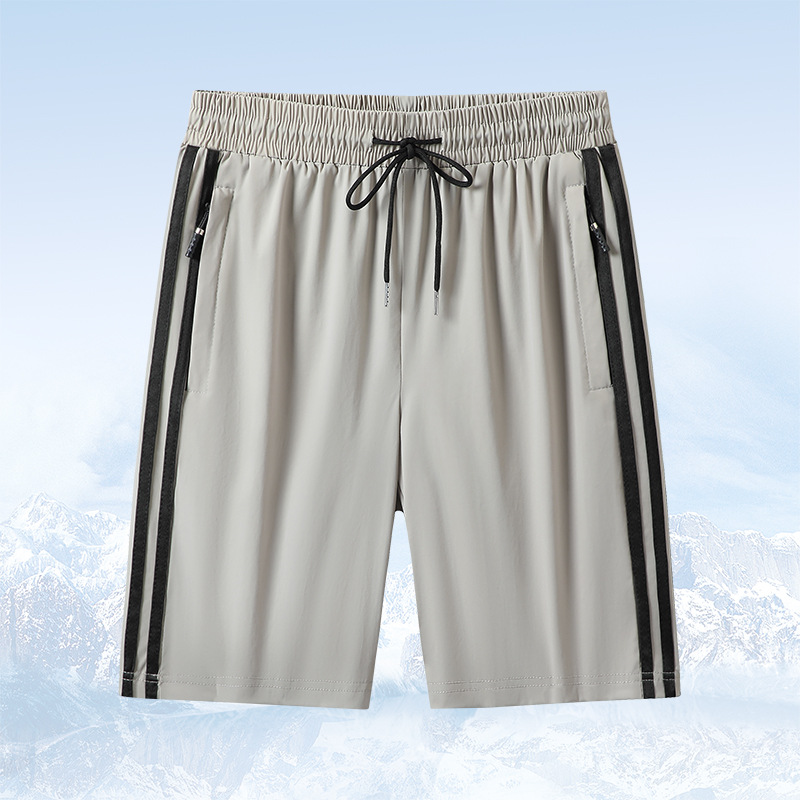 Summer Men's Five-point Pants Loose Quick-drying Ice Silk Casual Pants plus size Men's Sports Shorts Men's Breathable Beach Pants