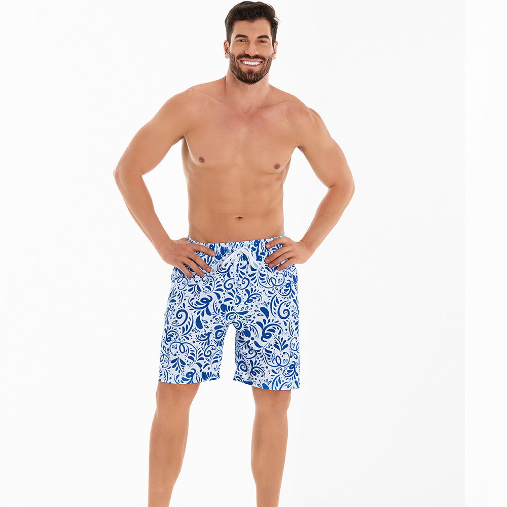 Cross-border beach pants men's AliExpress new swimsuit one-piece swimsuit printed sexy retro swimsuit swimming trunks