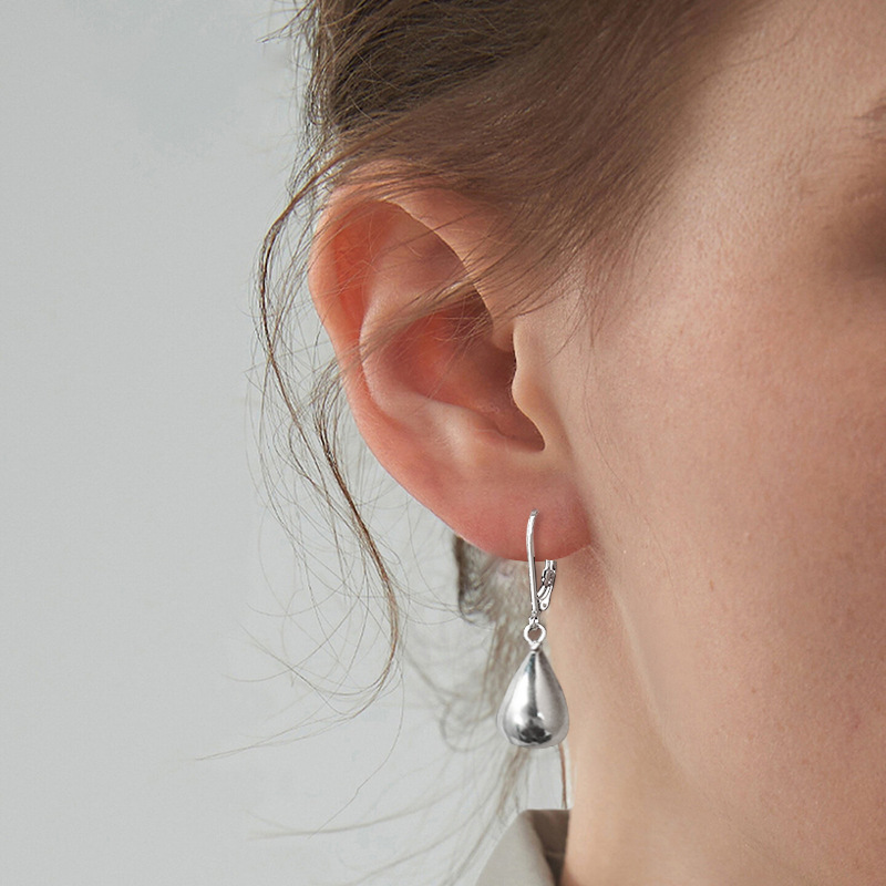 Water Drop Earrings Temperament Unique D Word Ear Buckle Star Internet Celebrity Exaggerated Metal Angel Tears Earrings Cool