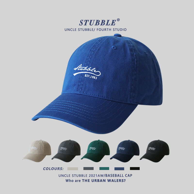 Original embroidery soft top baseball cap factory direct wholesale men's and women's four seasons Korean version of the Joker duck tongue hat spot