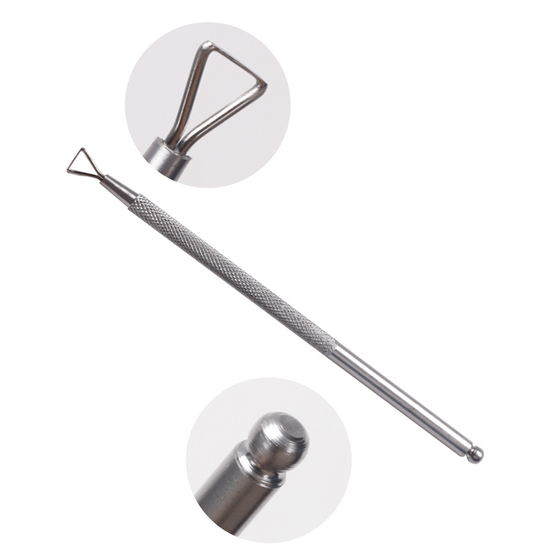 Stainless Steel Double-Headed Nail Remover, Nail Polish Remover, Phototherapy Glue Nail Remover, Dead Skin Pusher, Manicure Tool