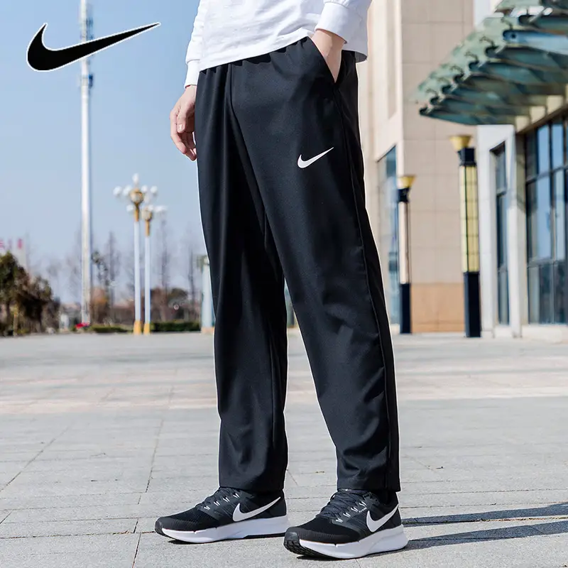 Nike Men's Pants 2025 Summer New arrival Sports Pants Fitness Quick-Dry Breathable Woven pants Ice Silk Pants Fb7491