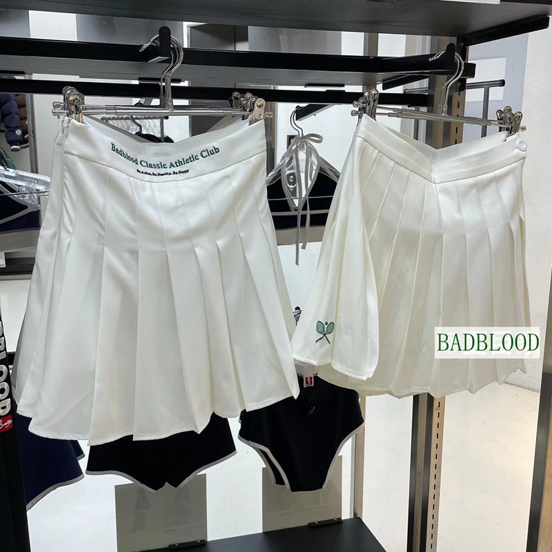 Korean Badblood Bcac Series Sexy Skirt Women's Short Niche Casual Simple Sports Pleated Skirt