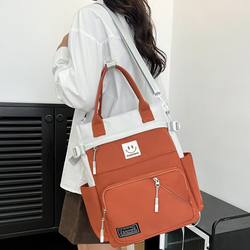 Simple, Casual, Stylish Crossbody Shoulder Bag, Fashionable School Bag for Middle and High School Students, Versatile Trendy Handbag and Backpack