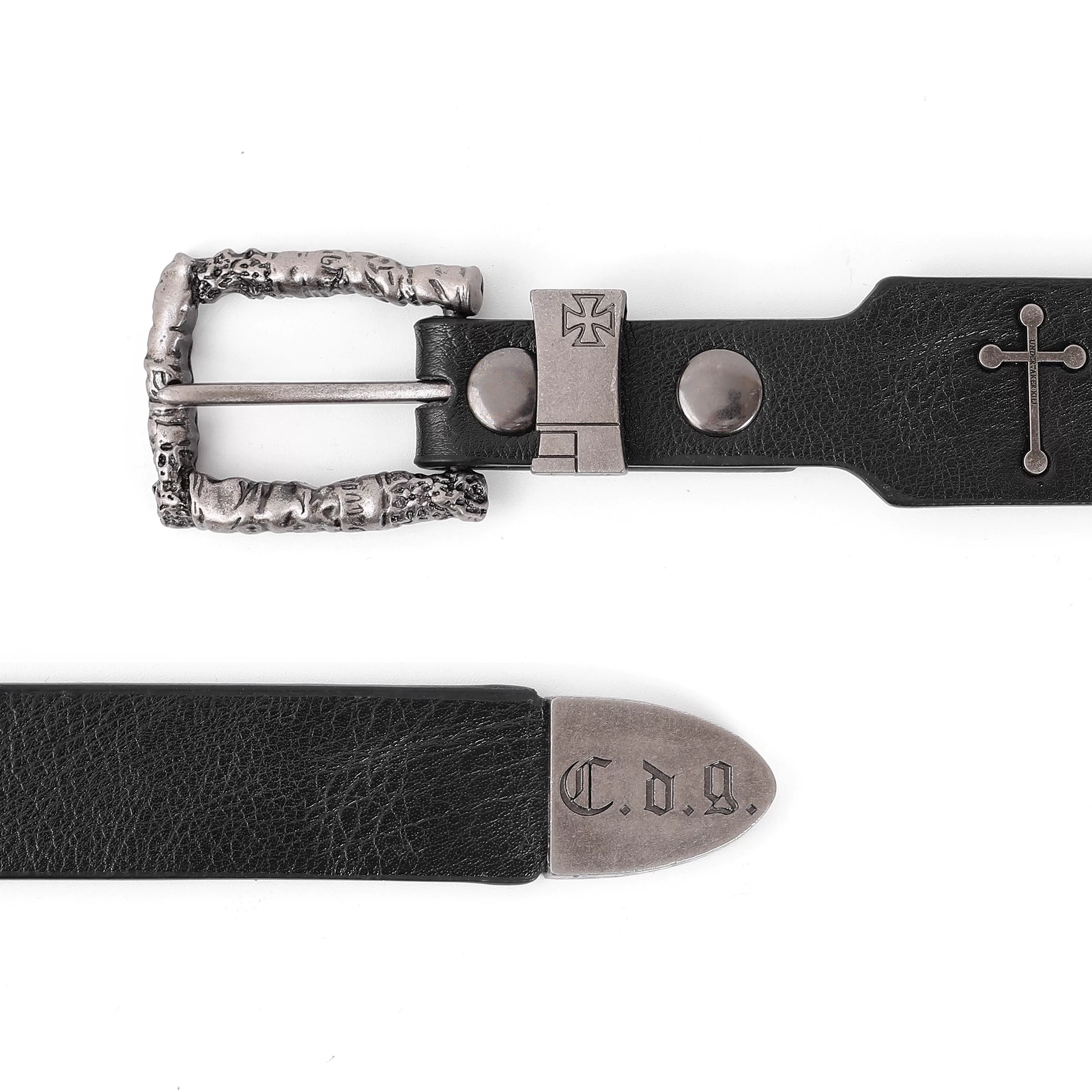 CGYYDS 25FW Original Design Cigarette Head Metal Cross Rivet Belt Belt Rock Punk