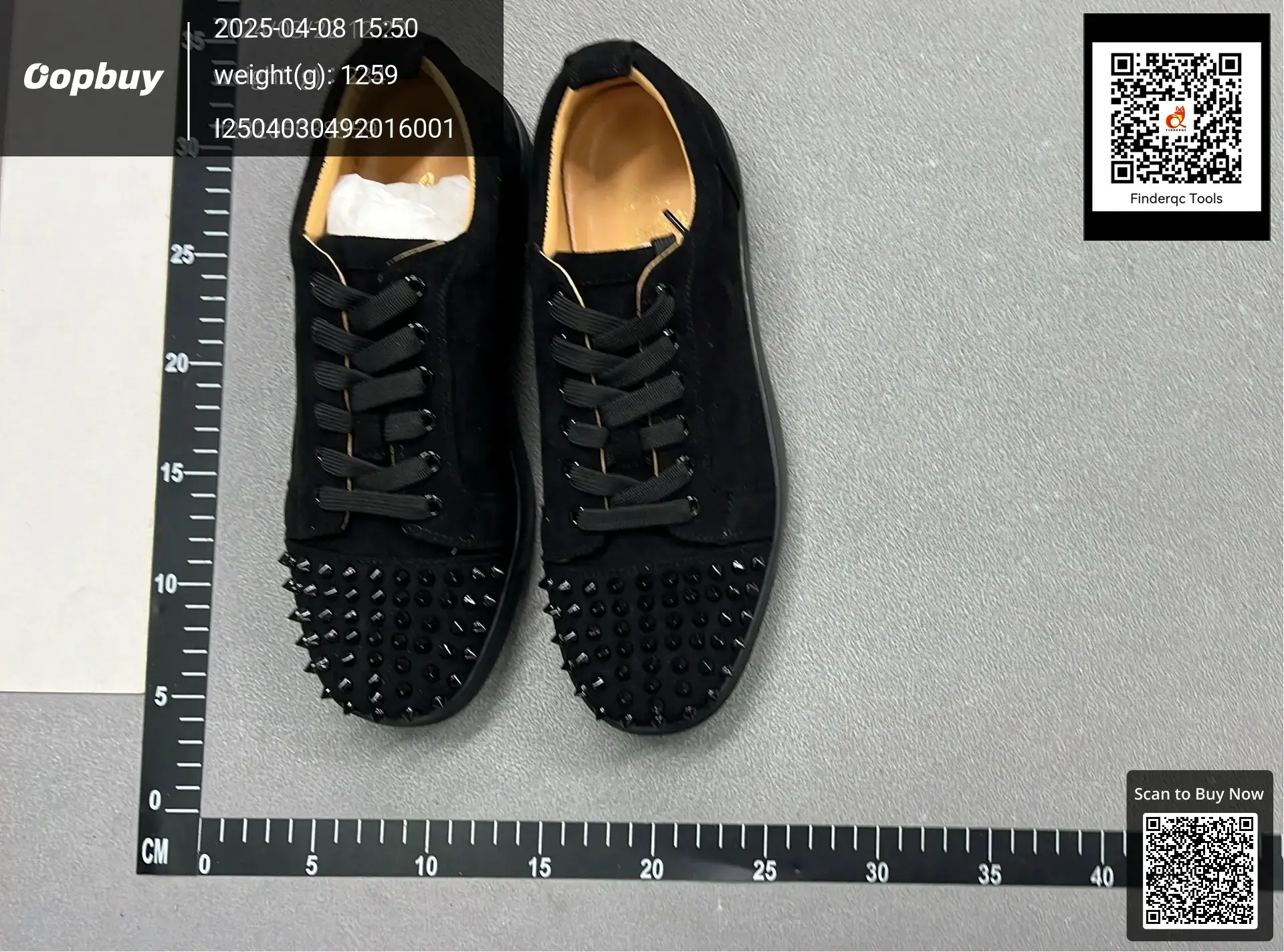 Christian Louboutin Spiked Sneakers Black