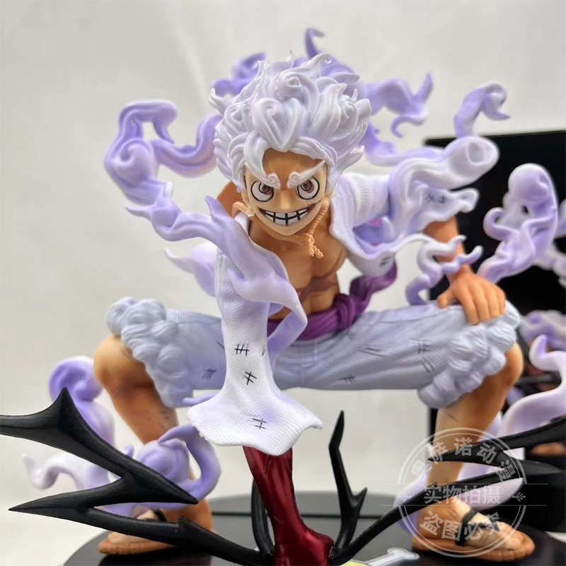 One piece Sun God NICKA five-level Luffy squat second-level fruit Awakening Anime model decoration hand-made wholesale