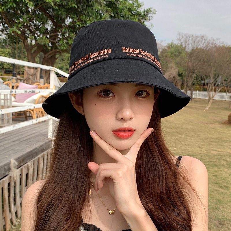 Hat Women's Summer Korean-style Trendy Fisherman Hat Women's Spring and Autumn Round Face Shown Face Small Foreign Style Fashionable Sunshade and Sunscreen Hat