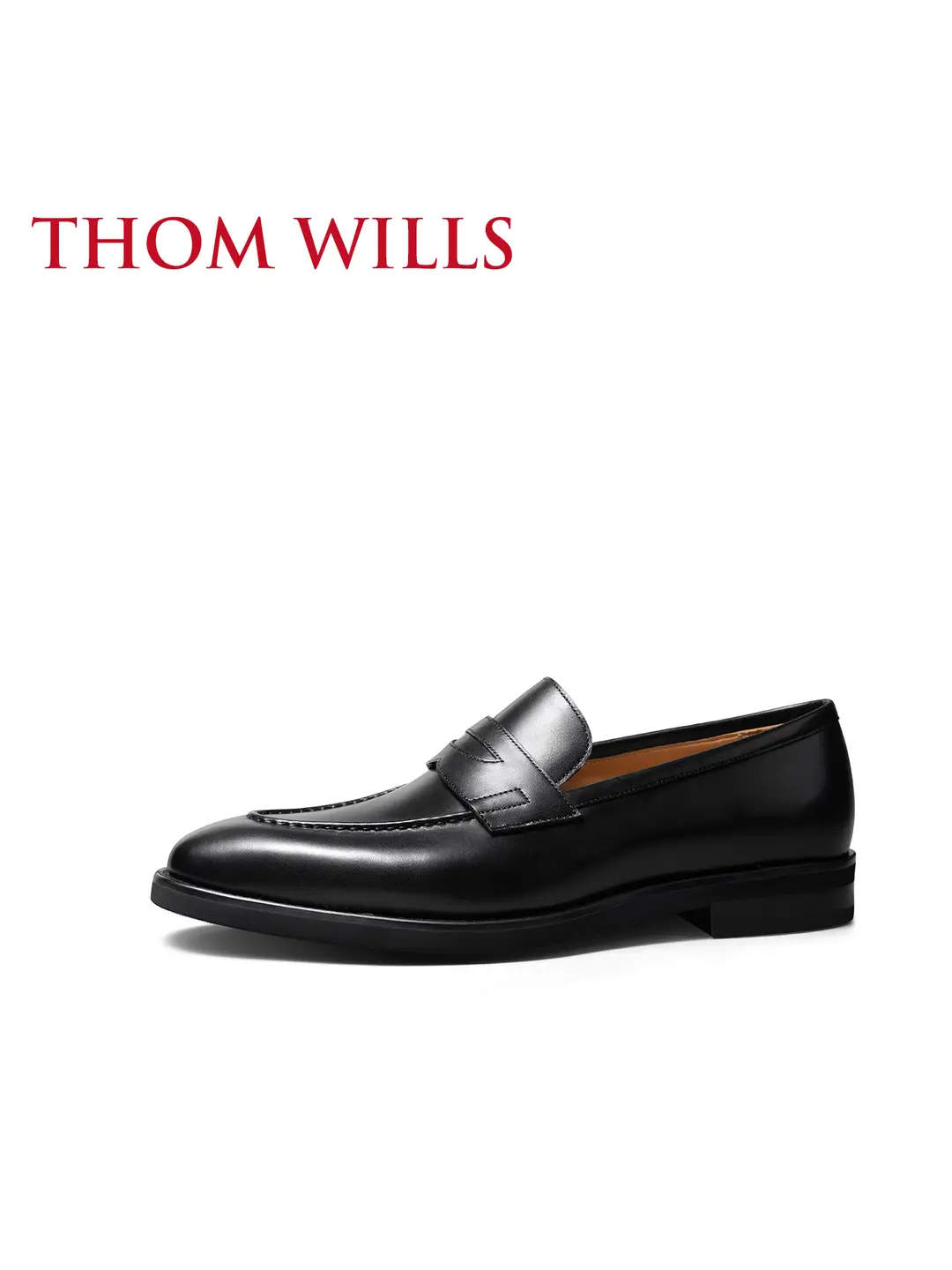 Thomwills Penny Loafers 2025 New arrival Men's Spring and Summer Beanie Shoes Leather Shoes One-Piece Genuine Leather
