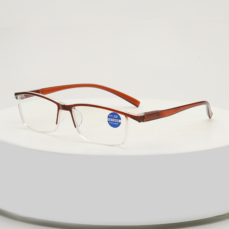 Spring leg imitation frameless eyebrows one-piece reading glasses running Jianghu reading glasses wholesale manufacturers reading glasses anti-blue light