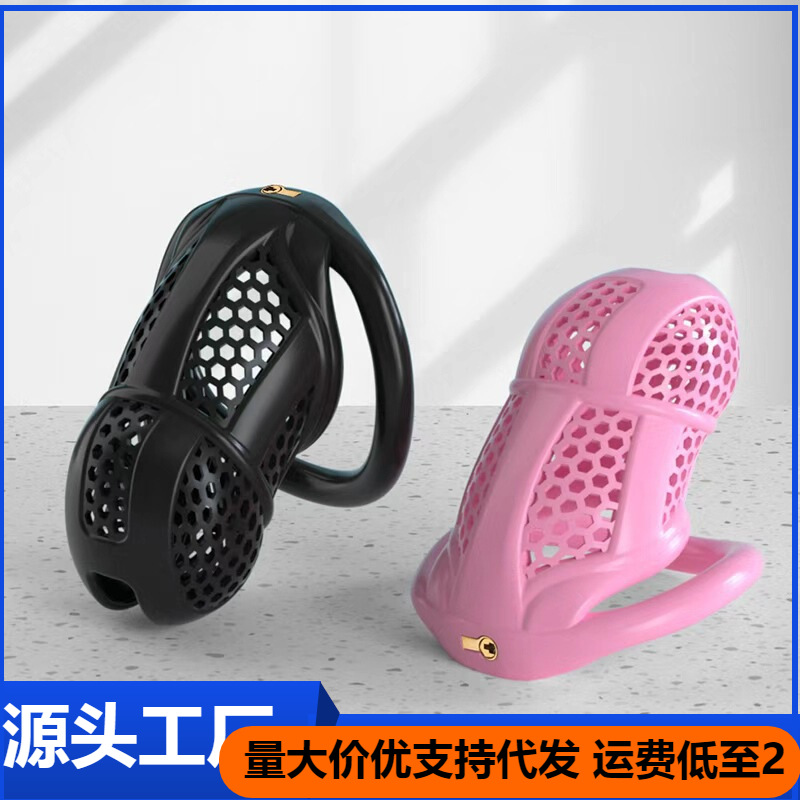 Sm Anti-Penile Erection Device with Embedded Small Lock Core, Honeycomb Chastity Lock, Male Chastity Cage, Alternative Anti-Penile Erection Device, Adult Novelty Product