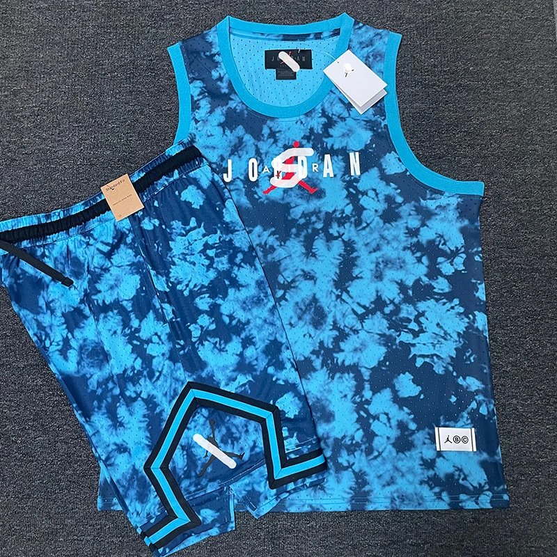 0212飞人篮球背心运动健身宽松透气速干跑步训练无袖服套装潮流健身