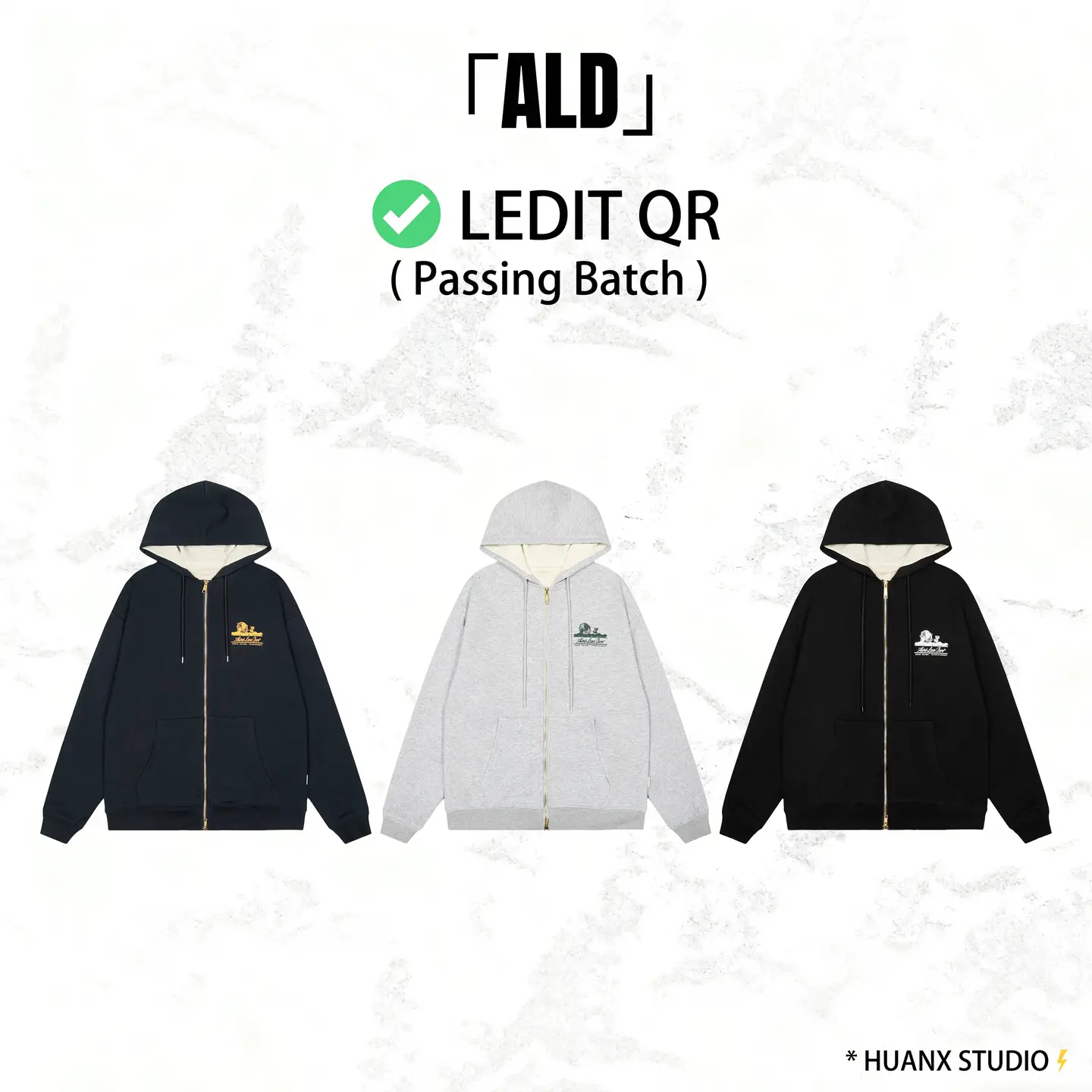 Ald Unisphere "Waffle Hooded Double-Layer Zipper Jacket"