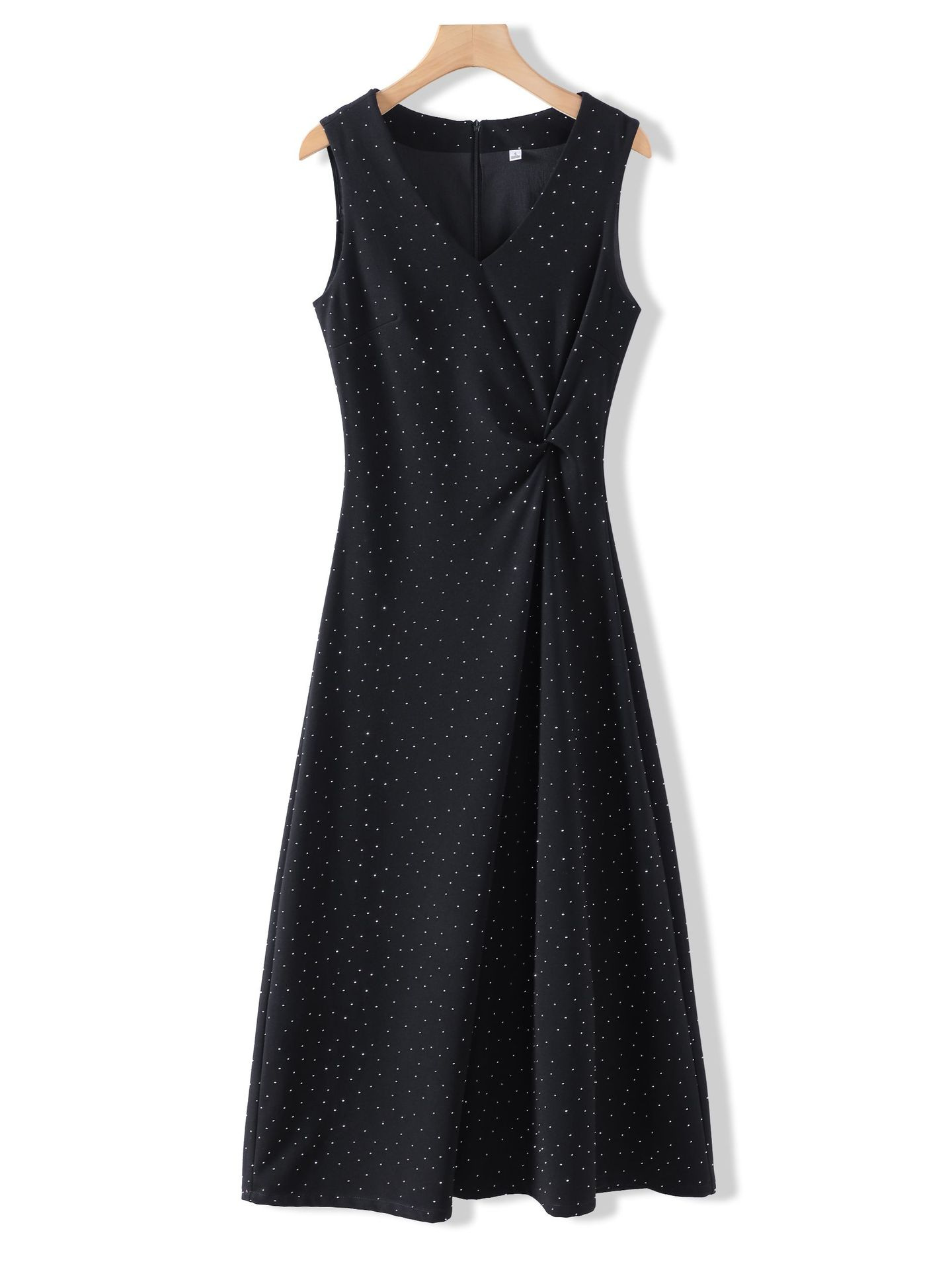 Sleeveless dress Women's Starlight Vest Skirt with Slip Skirt 2024 Autumn Slimming Black Women's Skirt Work Clothes