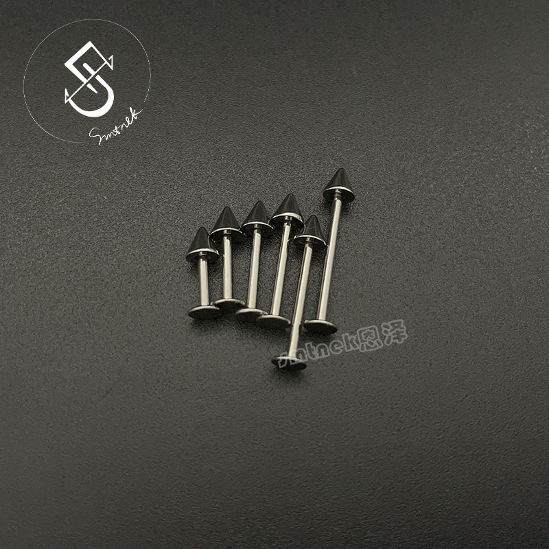 1.6/1.2mm spot quick-release European and American stainless steel sharp cone lip nail lip ring wine nest nail devil nail puncture