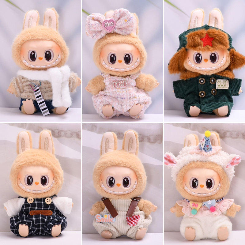Only clothes] second generation blind box sit party labubu suspenders suit pendant labubu clothes for baby