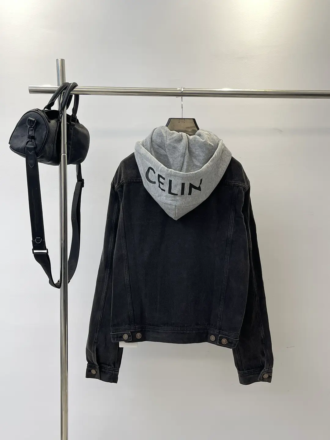 High Version C Home 23 Fall/Winter New Hat Print Letter LOGO Couple Casual Loose Washed Denim Jacket Coat