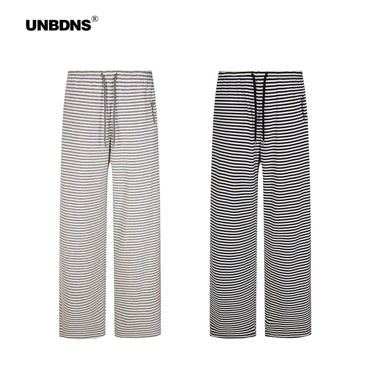 Unbdns Striped Straight-Leg Sweatpants Women Summer 2025 New Loose Wide-Leg Pants American Retro Casual Long Pants Trendy