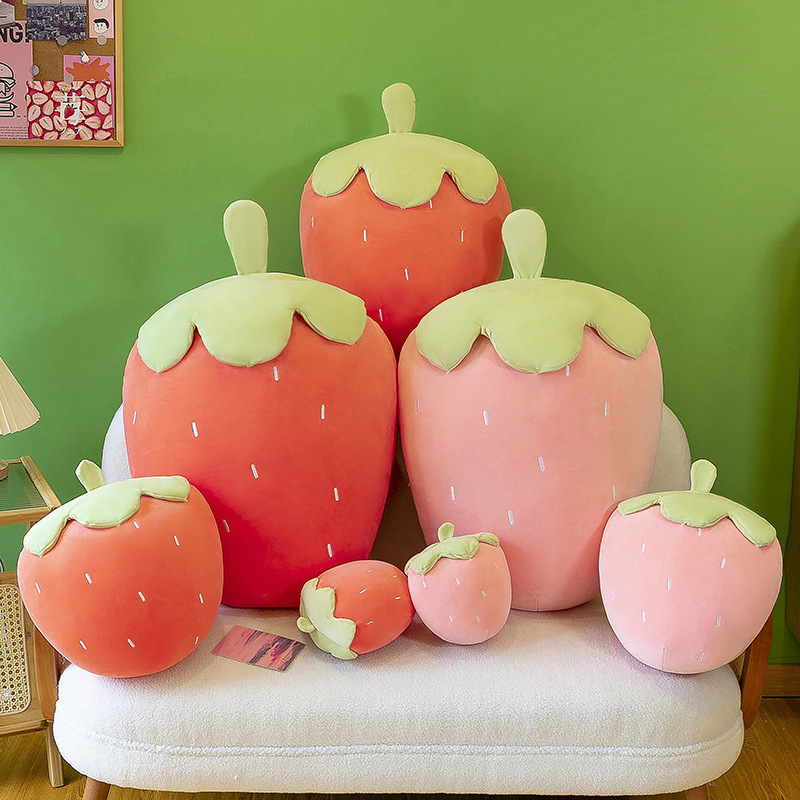 Imitation Big Strawberry Pillow Cute Plush Toy Large Ins Girl's Heart Fruit Cushion Chasing Play Doll
