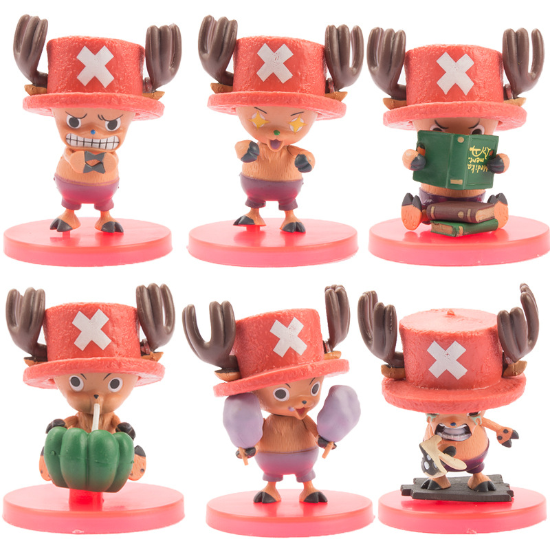 Pirate/King of the Sea 6 pink base Qiao Ba hand-made super cute expression cake decoration OPP bag