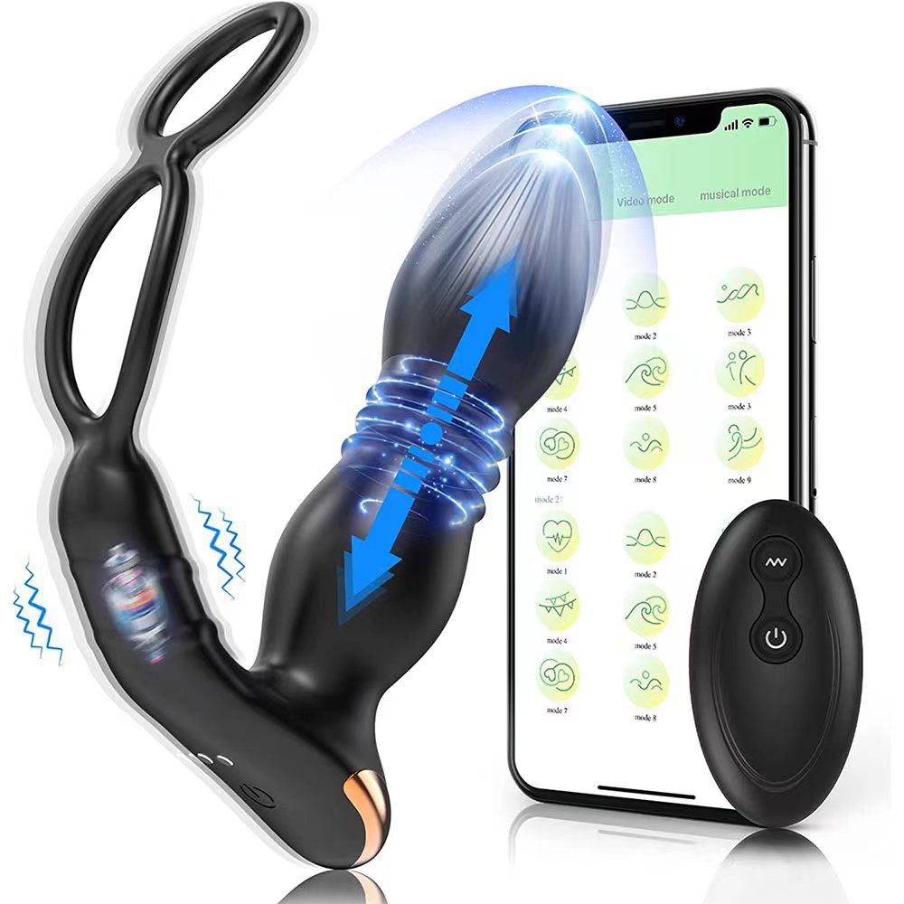 Men's Prostate Massager Wireless Remote Control Masturbation Device for Men and Women Shared Flirting Stimulation Massage Stick Wholesale