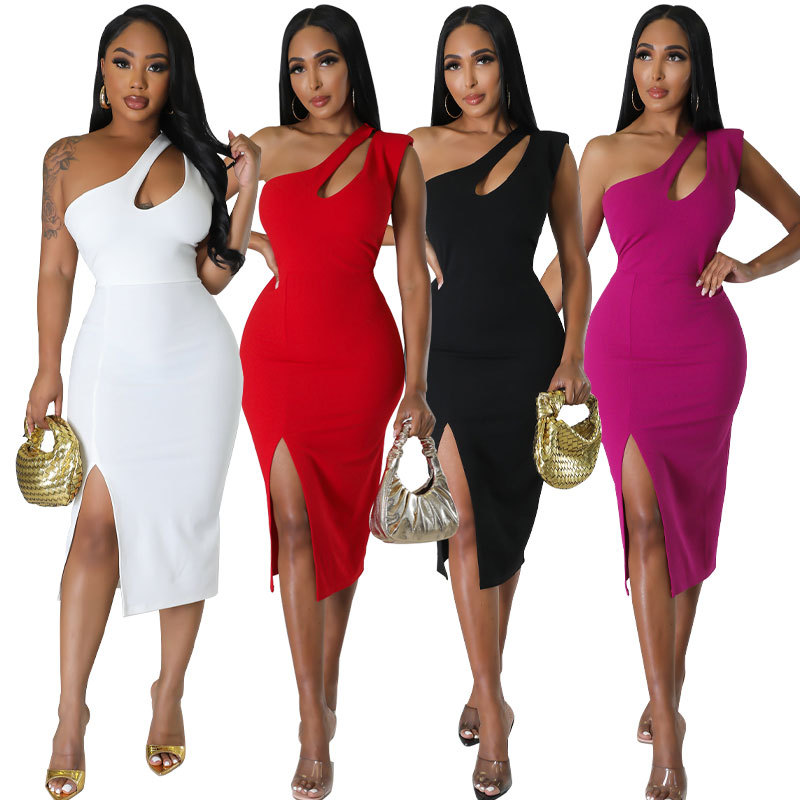 358 European and American women's French dress sleeveless skirt wholesale new hip skirt design sense temperament slim fit
