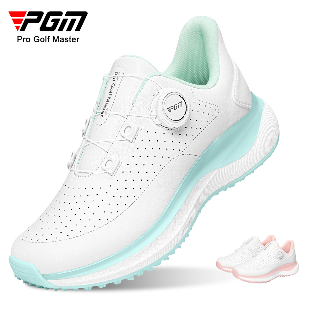Pgm Golf Shoes Cooling Ventilation Hole Summer Women's High Elasticity Popcorn Women's Sports Shoes Height Increasing Shoes