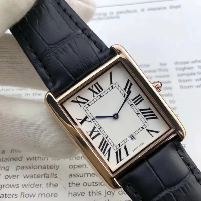 Foreign trade wish amazon shoumaitong pop card family square 2 hands quartz belt watch manufacturers one piece for delivery