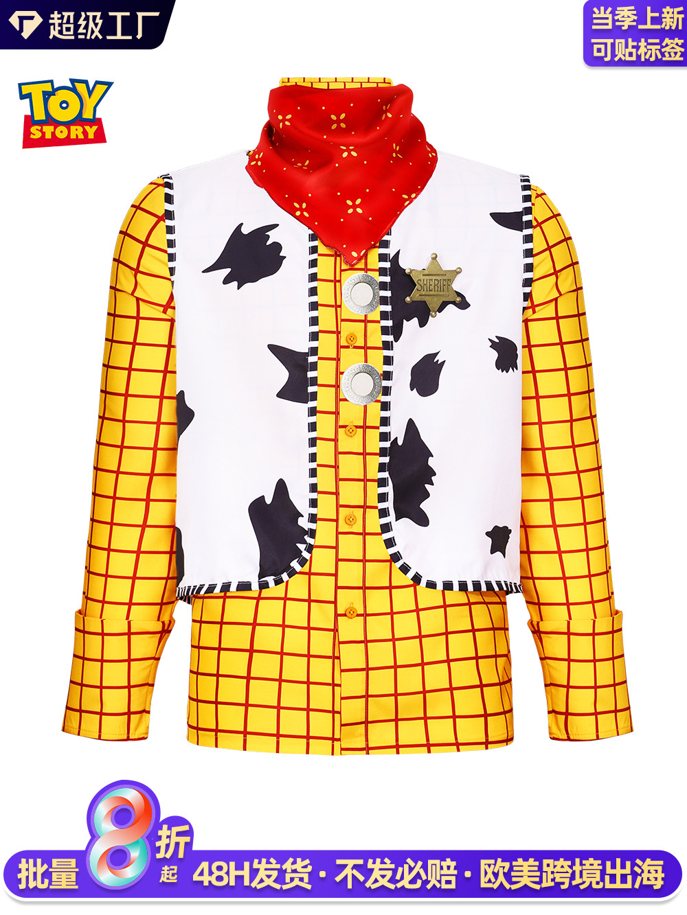 Woody and Jessie Cosplay Costumes Toy Story Woody Cosplay Outfit Halloween Cross-Border In-Stock Items