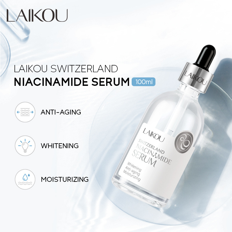 Cross-border Lecco Swiss Nicotinamide Essence 100ml Skin Color Hydrating and Moisturizing Essence Bottle Skin Care Products
