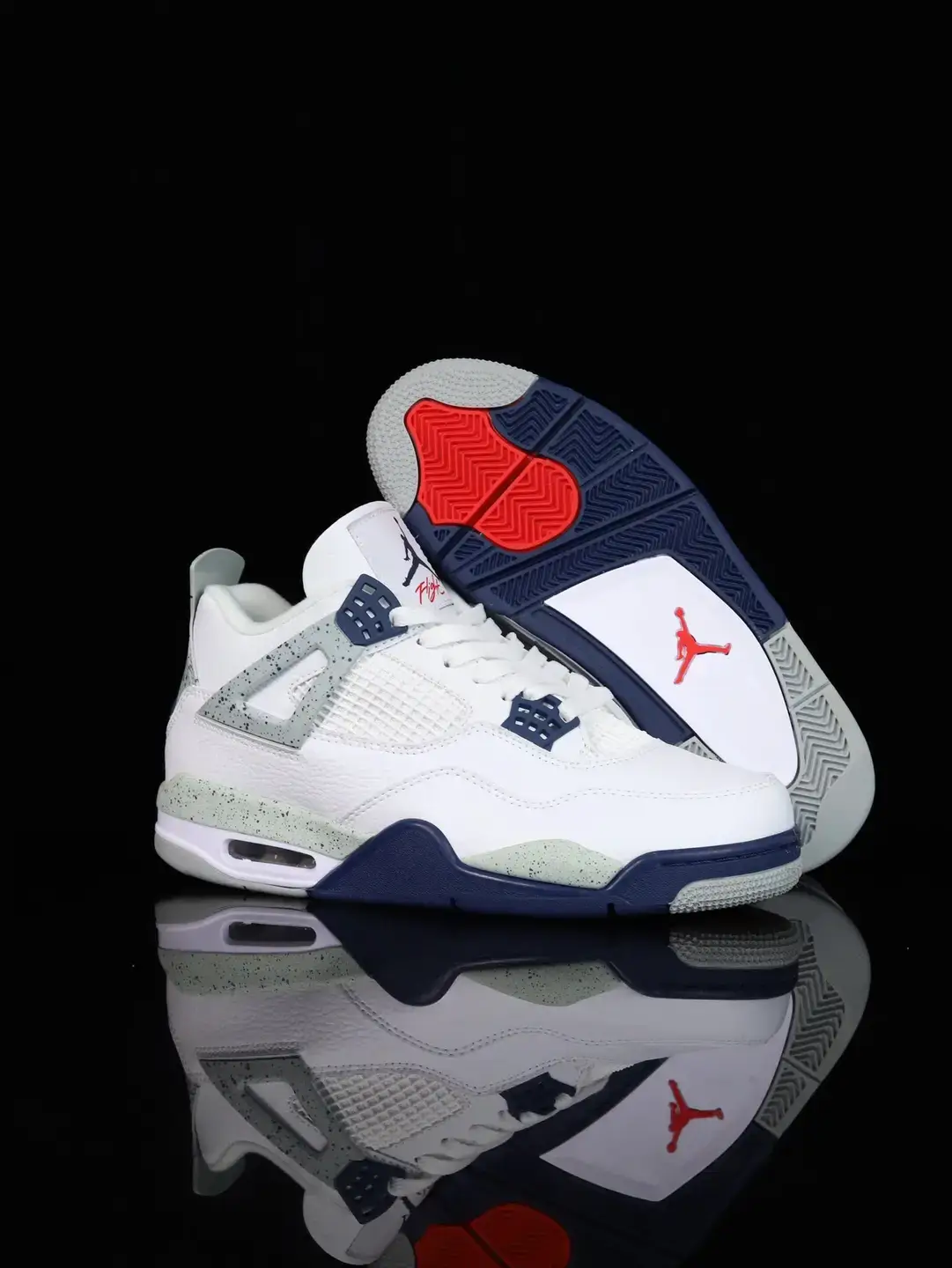 Jordan 4 White Navy Red