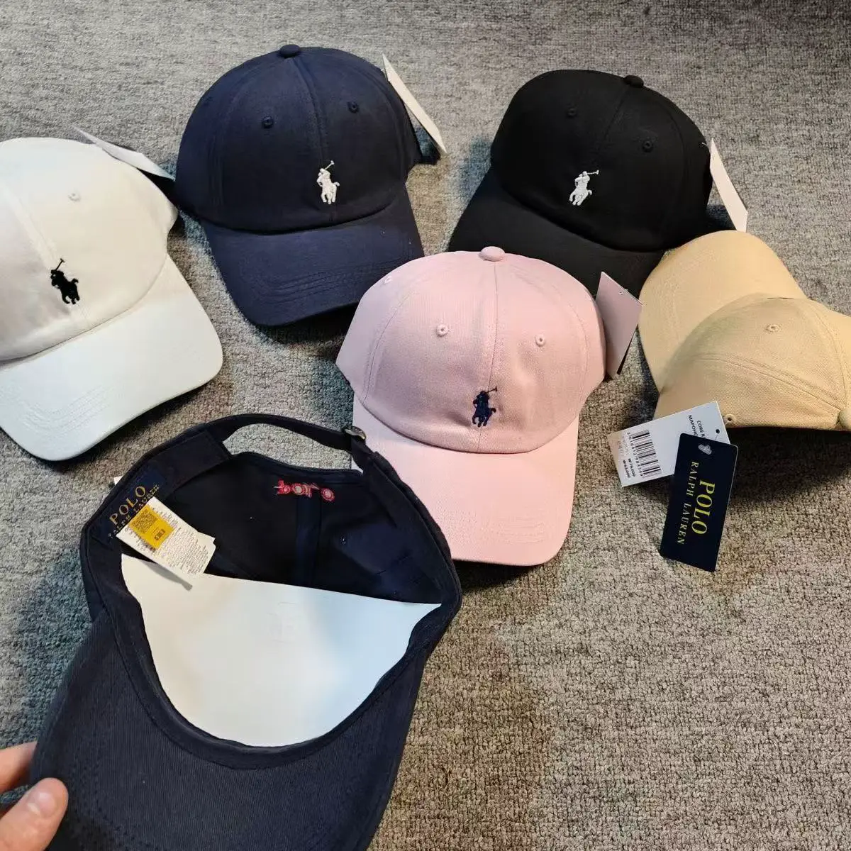 Ralph Lauren High-Quality Hats for Couples, Paul Baseball Caps, Men's Trendy Embroidered Adult Hats That Can Be Scanned Without Connection