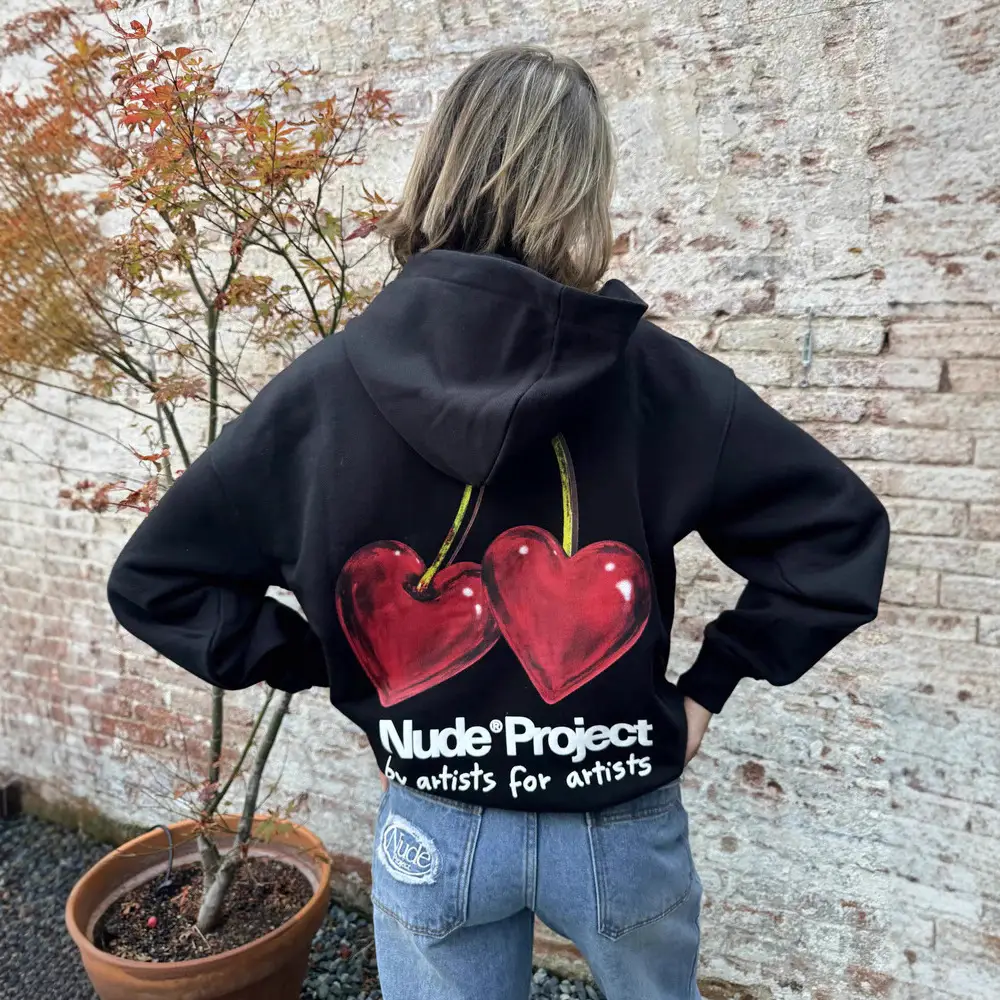 Autumn and Winter New Versatile Pullover Sweatshirt with Letter Pattern Print New Trendy Brand Ins Heart Hooded Sweatshirt