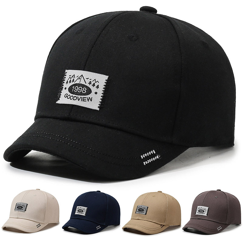 New Style Short-Brim Baseball Cap with Letter Patch, Unisex, Face-Slimming, Spring and Summer Couple's Outdoor Casual Cap