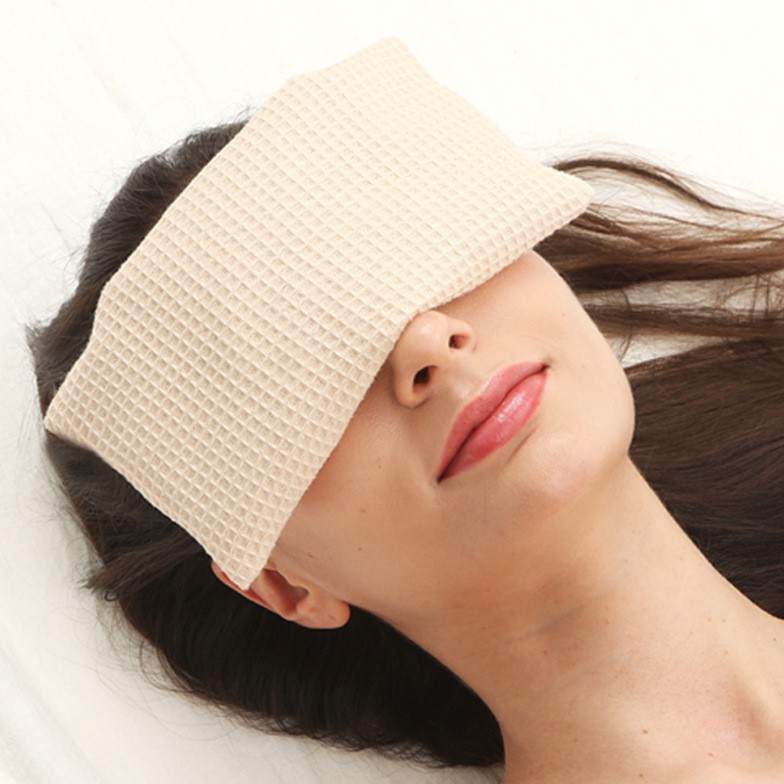 Cross-border waffle flax seed yoga eye pillow microwave oven heating chopsticks hot compress ice compress lavender steam eye mask