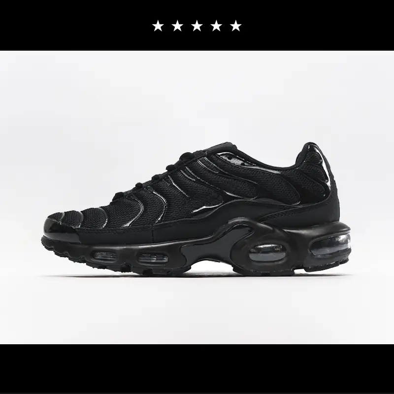 [North Summer] shoes men's shoes mesh breathable running shoes retro air cushion shoes men's all black comfortable casual sneakers