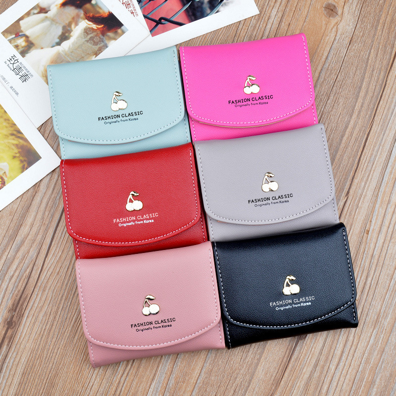 New Wallet Women's Short Wallet Female Student Fashionable Simple Large Capacity Folding Soft Wallet Mini Wallet