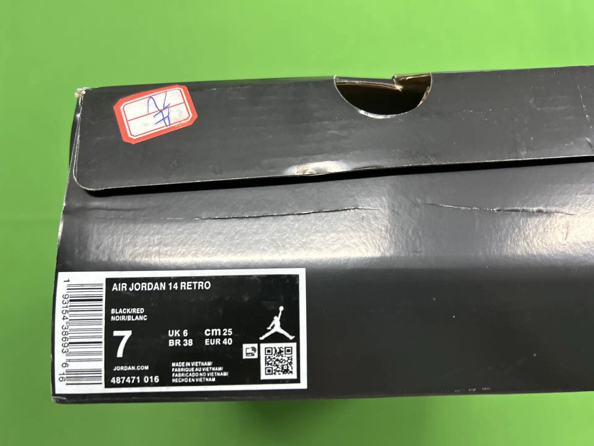 Air Jordan 14 Retro Black/Red Noir/Blanc